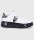 Sneakersy Karl Lagerfeld Buty skórzane KAPRI kolor biały na platformie