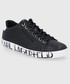 Sneakersy Karl Lagerfeld Buty skórzane kolor czarny na płaskiej podeszwie