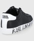 Sneakersy Karl Lagerfeld Buty skórzane kolor czarny na płaskiej podeszwie