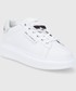Sneakersy Karl Lagerfeld buty skórzane KAPRI kolor biały na platformie