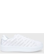 Sneakersy męskie buty skórzane MAXI KUP kolor biały - Answear.com Karl Lagerfeld