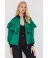 Kurtka Karl Lagerfeld kurtka damska kolor zielony przejściowa
