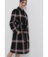 Płaszcz Karl Lagerfeld płaszcz z wełną kolor czarny przejściowy