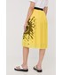 Spódnica Karl Lagerfeld spódnica kolor żółty midi rozkloszowana