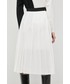 Spódnica Karl Lagerfeld spódnica kolor biały midi rozkloszowana