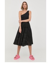 Spódnica spódnica bawełniana kolor czarny midi rozkloszowana - Answear.com Karl Lagerfeld