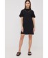 Sukienka Karl Lagerfeld sukienka bawełniana kolor czarny mini prosta