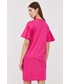 Sukienka Karl Lagerfeld sukienka bawełniana kolor różowy mini prosta
