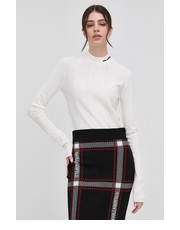 Sweter sweter damski kolor biały lekki - Answear.com Karl Lagerfeld