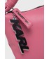 Torebka Karl Lagerfeld torebka skórzana kolor różowy
