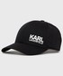 Czapka Karl Lagerfeld czapka kolor czarny z aplikacją