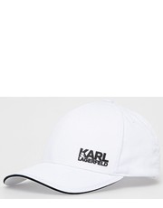 Czapka czapka kolor biały z nadrukiem - Answear.com Karl Lagerfeld