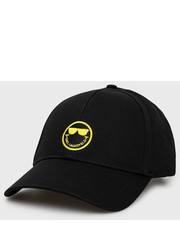 Czapka czapka bawełniana kolor czarny z aplikacją - Answear.com Karl Lagerfeld