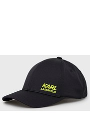 Czapka czapka kolor czarny z aplikacją - Answear.com Karl Lagerfeld