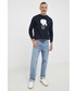 Bluza męska Karl Lagerfeld bluza bawełniana męska kolor granatowy z nadrukiem