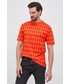 T-shirt - koszulka męska Karl Lagerfeld T-shirt bawełniany kolor pomarańczowy wzorzysty