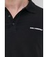 T-shirt - koszulka męska Karl Lagerfeld polo męski kolor czarny gładki