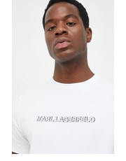 T-shirt - koszulka męska t-shirt męski kolor biały z nadrukiem - Answear.com Karl Lagerfeld