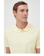 T-shirt - koszulka męska polo męski kolor żółty z aplikacją - Answear.com Karl Lagerfeld