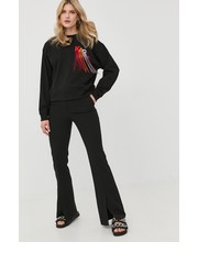 Bluza bluza bawełniana damska kolor czarny z aplikacją - Answear.com Karl Lagerfeld