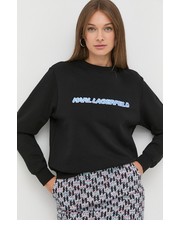 Bluza bluza bawełniana damska kolor czarny z aplikacją - Answear.com Karl Lagerfeld