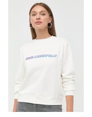 Bluza bluza bawełniana damska kolor biały z aplikacją - Answear.com Karl Lagerfeld