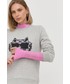 Bluza Karl Lagerfeld bluza damska kolor szary z aplikacją