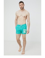 Strój kąpielowy szorty kąpielowe kolor turkusowy - Answear.com Karl Lagerfeld