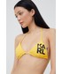 Strój kąpielowy Karl Lagerfeld biustonosz kąpielowy kolor żółty lekko usztywniona miseczka