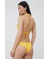 Strój kąpielowy Karl Lagerfeld biustonosz kąpielowy kolor żółty lekko usztywniona miseczka