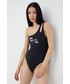 Strój kąpielowy Karl Lagerfeld jednoczęściowy strój kąpielowy kolor czarny miękka miseczka