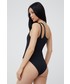 Strój kąpielowy Karl Lagerfeld jednoczęściowy strój kąpielowy kolor czarny miękka miseczka