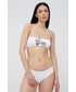 Strój kąpielowy Karl Lagerfeld biustonosz kąpielowy kolor biały lekko usztywniona miseczka