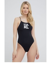Strój kąpielowy jednoczęściowy strój kąpielowy kolor czarny miękka miseczka - Answear.com Karl Lagerfeld