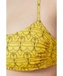 Strój kąpielowy Karl Lagerfeld biustonosz kąpielowy kolor żółty usztywniona miseczka