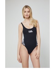 Strój kąpielowy jednoczęściowy strój kąpielowy kolor czarny miękka miseczka - Answear.com Karl Lagerfeld