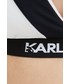 Strój kąpielowy Karl Lagerfeld biustonosz kąpielowy kolor biały usztywniona miseczka