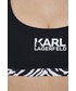 Strój kąpielowy Karl Lagerfeld biustonosz kąpielowy kolor czarny miękka miseczka
