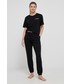 Piżama Karl Lagerfeld piżama damska kolor czarny