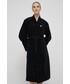 Piżama Karl Lagerfeld szlafrok kolor czarny