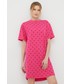 Piżama Karl Lagerfeld koszula nocna damska kolor różowy