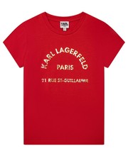 Koszulka t-shirt dziecięcy kolor czerwony - Answear.com Karl Lagerfeld