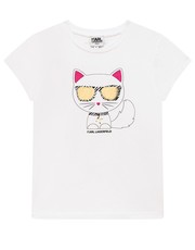 Koszulka t-shirt dziecięcy kolor biały - Answear.com Karl Lagerfeld