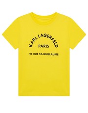 Koszulka t-shirt dziecięcy kolor żółty z nadrukiem - Answear.com Karl Lagerfeld
