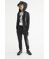Spodnie Karl Lagerfeld spodnie dziecięce kolor czarny z nadrukiem