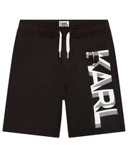 Spodnie szorty kąpielowe dziecięce kolor czarny z nadrukiem - Answear.com Karl Lagerfeld