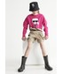 Spodnie Karl Lagerfeld szorty dziecięce kolor beżowy wzorzyste