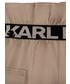 Spodnie Karl Lagerfeld szorty dziecięce kolor beżowy wzorzyste