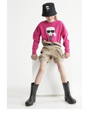 Spodnie szorty dziecięce kolor beżowy wzorzyste - Answear.com Karl Lagerfeld