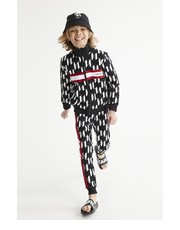 Spodnie spodnie dresowe dziecięce kolor czarny wzorzyste - Answear.com Karl Lagerfeld
